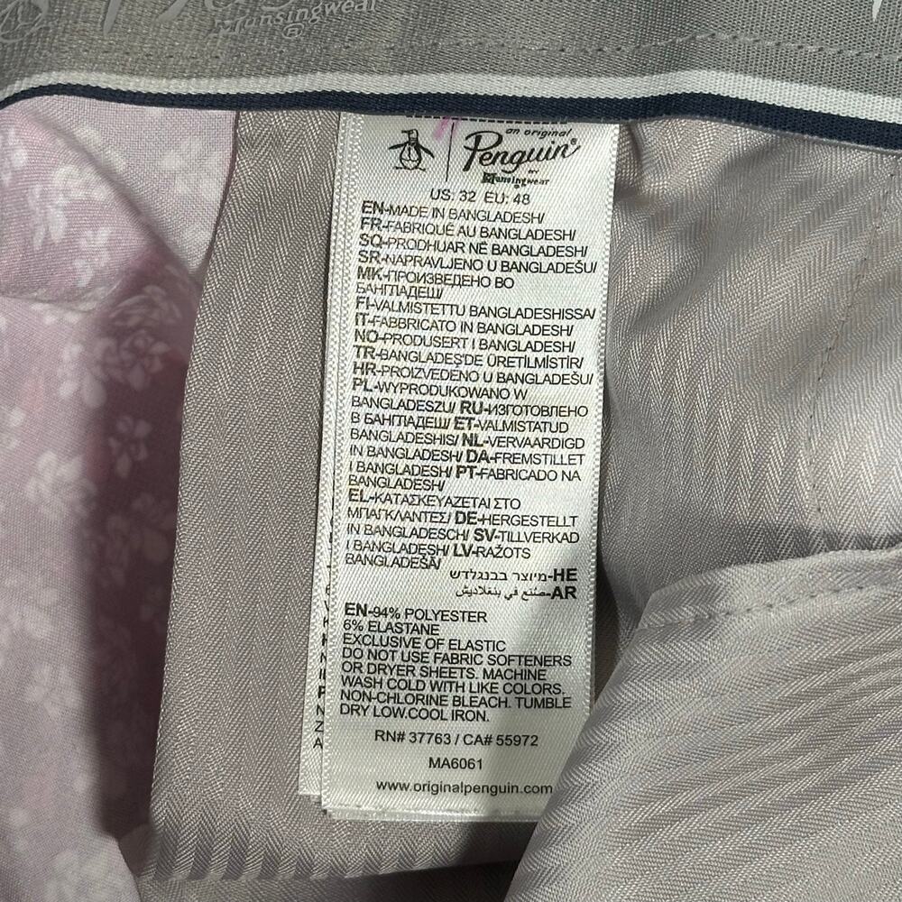Original Penguin Men's Let It Be Golf Shorts in Rose Bouquet Size 32 - Picture 7 of 8